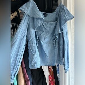 J Crew denim blouse